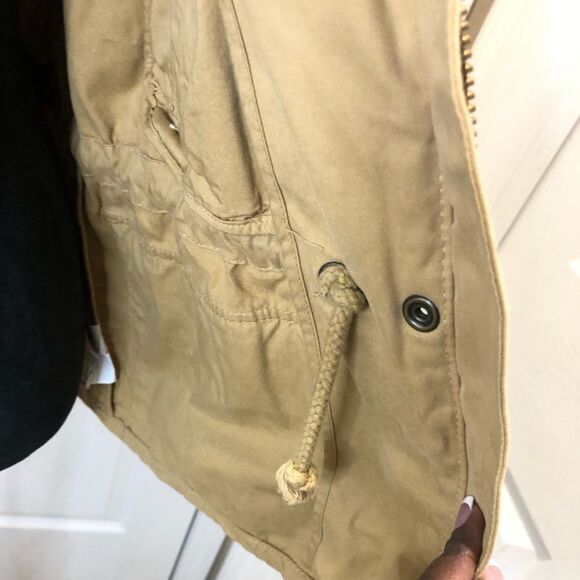 Madewell  khaki zip front jacket size small - Picture 12 of 14